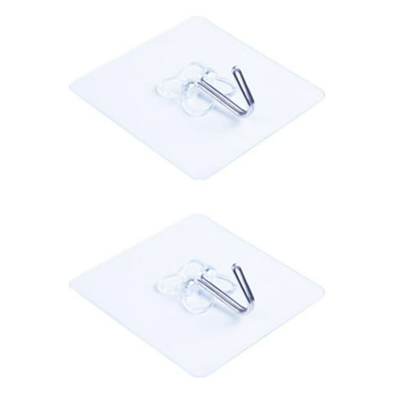 HINTRMENT 6 Pack No-Drill Hooks for Ceiling PVC Transparent Heavy Duty Multi Use