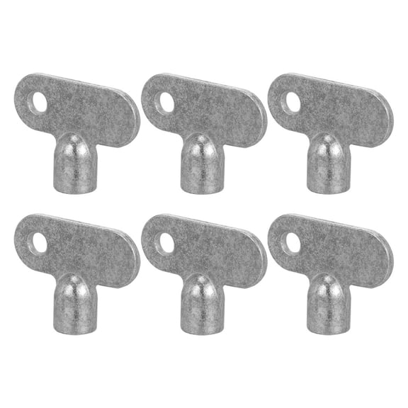 HINTRMENT 6Pcs Metal Radiator Air Bleeder Valve Keys Silver Plumbing Tool for Radiator Maintenance