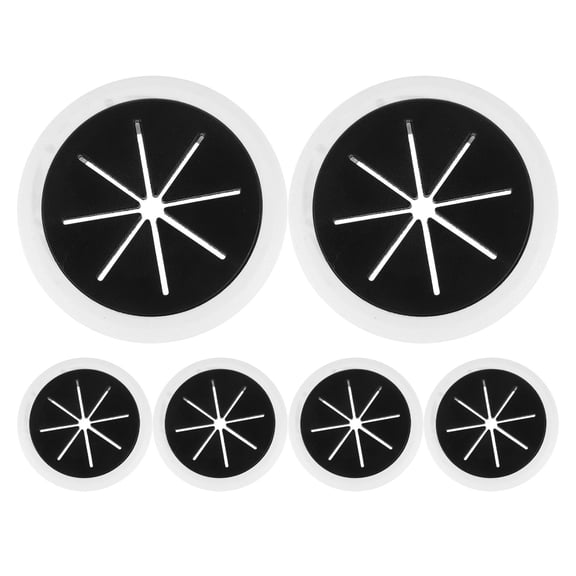 HINTRMENT 6Pcs Round Cable Hole Plugs Assorted Color Desk Grommets for Tidy Wire Management