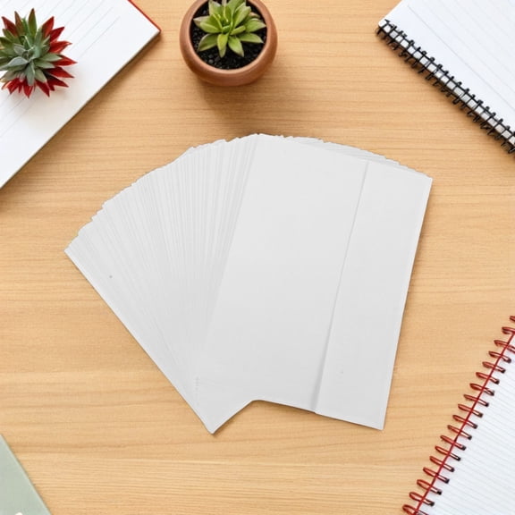 HINTRMENT 80Pcs White Self Seal Paper Envelopes with Writable Surface for Business Invitations Mailing