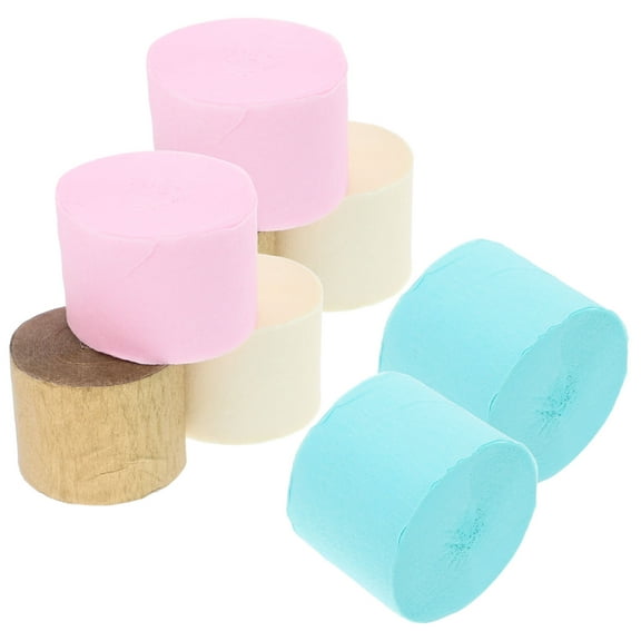 HINTRMENT 8Pcs Light Pink Crepe Paper Streamer for Baby Shower
