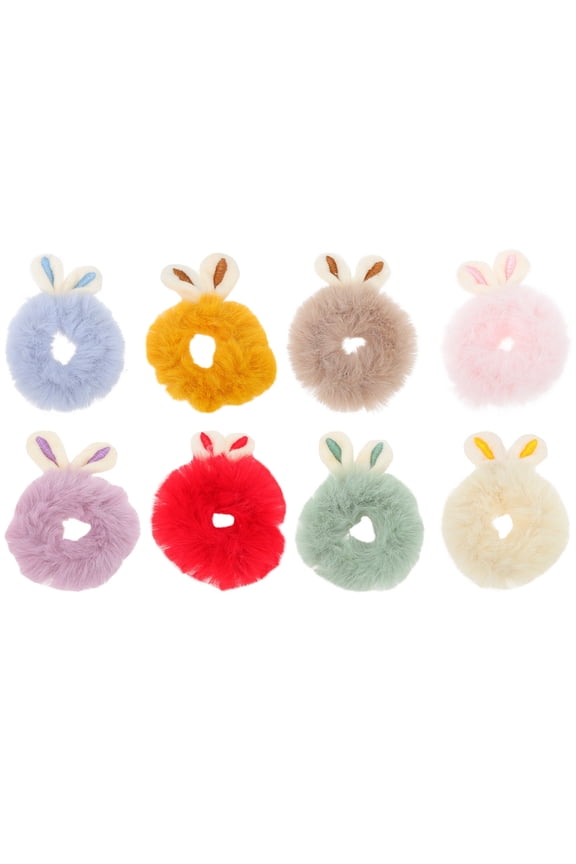 Bunny Ear Hair Ties Elastic Scrunchies with Cute Ear Design for Women and Girls