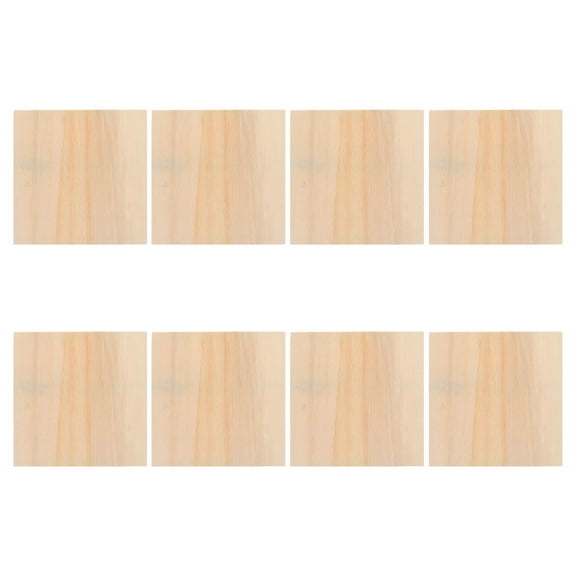 HINTRMENT 8Pcs Wooden Frames for Crafts Bulk Solid Pine Wood Square Picture Frames 5.8x5.8x0.3in