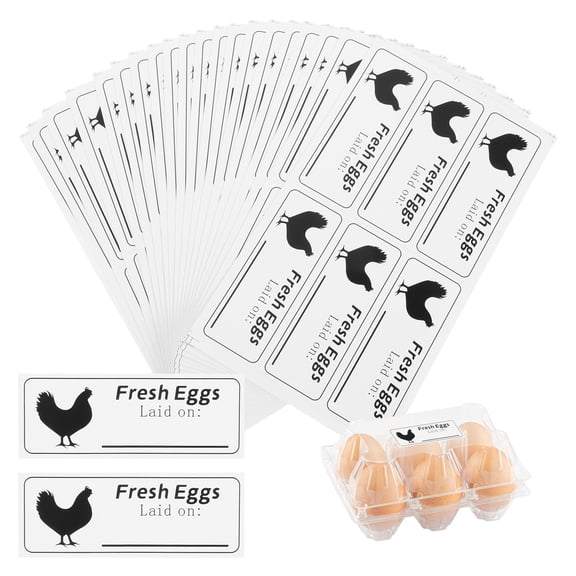 HINTRMENT Assorted Color Egg Date Stickers for Farm Fresh Eggs Carton Label Handwritten Produce Date Tags