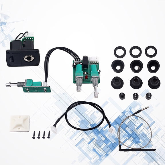 HINTRMENT Band Piezo Pickup System For Ukulele With Treble Bass Volume Preamp With Output Jack For Acoustic Instruments