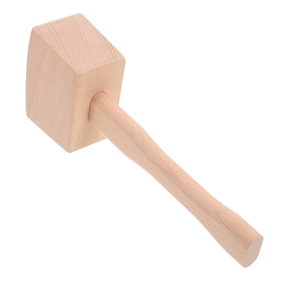 HINTRMENT Beige Beech Wood Wooden Mallets with Manual Striking Tool Feel for Handmade Craft Studio