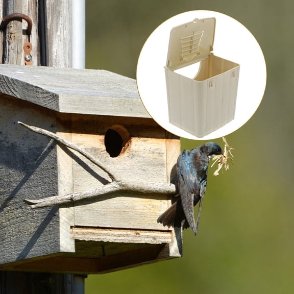HINTRMENT Bird Breeding Nest Plastic Nesting Box for Small Parrots Indoor and Outdoor Beige