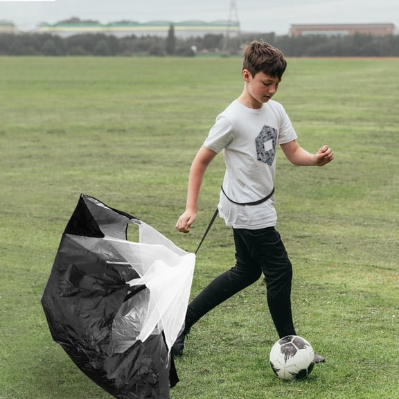 HINTRMENT Black Drag Parachute for Speed Training Running Gear Resistance Chute for Endurance Building