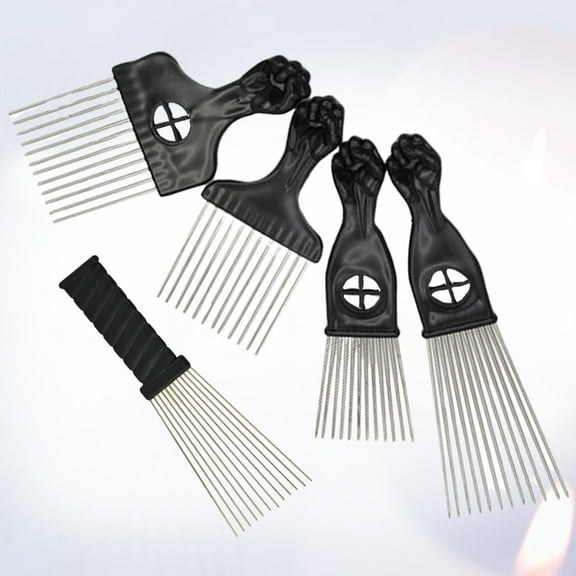 HINTRMENT Black Plastic and Steel Wire Haircut Comb for Detangling Long Thick Tangled Hair for Daily Use Extra Wide Spaced Teeth