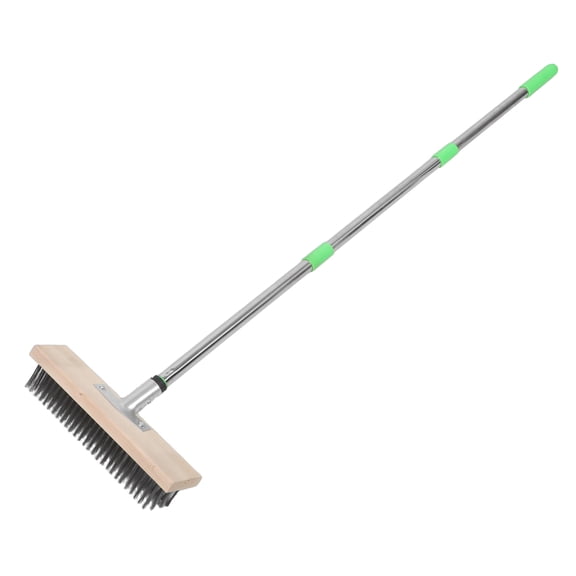 HINTRMENT Boat Deck Brush, Green Stainless Steel, Extended Handle, Heavy-Duty Rust Removal