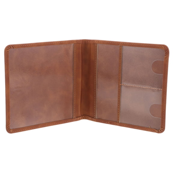 HINTRMENT Multifunctional Car Registration and Insurance Holder in Brown PU Material