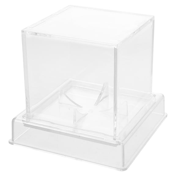 HINTRMENT Clear Acrylic Sphere Display Case with Stable Base for Baseball and Softball Collectibles