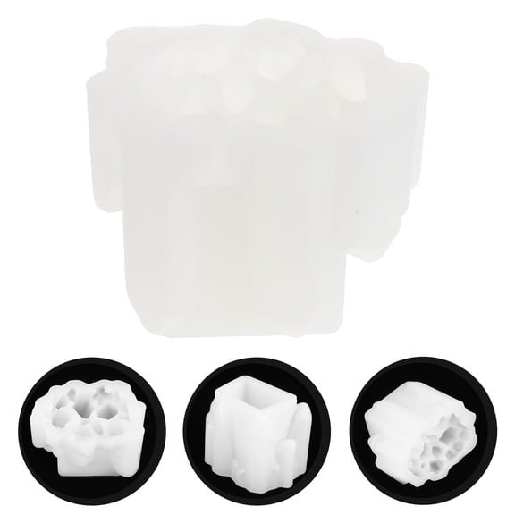 HINTRMENT Crystal Cluster Resin Mold for Craft Creation 1Pcs 9.5X7.2in White Silicone