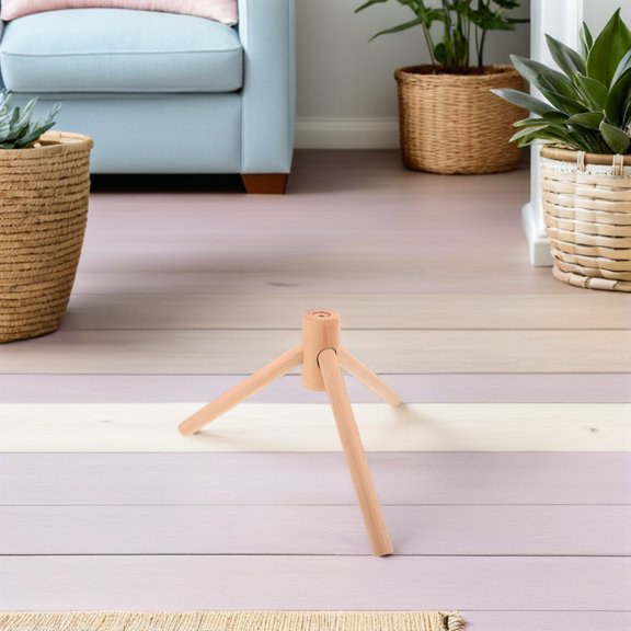 HINTRMENT Easy Assembly Wooden Coat Rack Stand Base Replacement Part for Floor Rack Beige