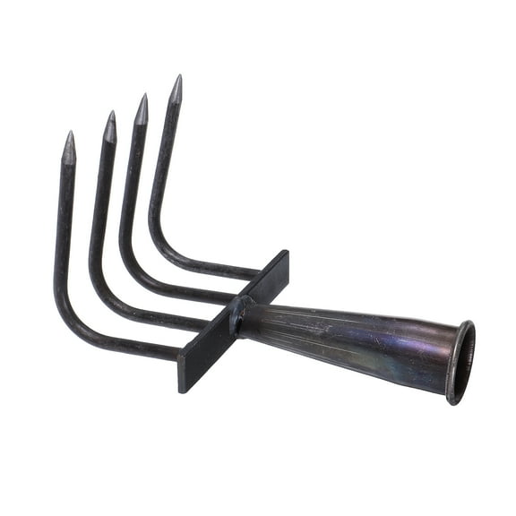 HINTRMENT Garden Rake Tool Replacement Head Heavy Duty Grey Metal Landscape Rake for Yard Leaf Removal