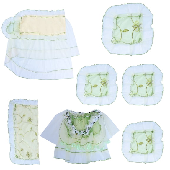 HINTRMENT Computer Dust Covers Polyester Green 7Pcs 15x15in