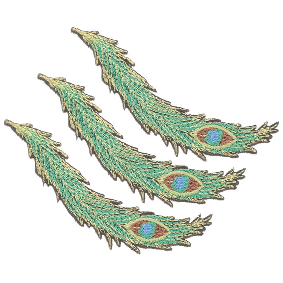 HINTRMENT Green Cloth Patches Crewel Embroidery Kits for DIY Projects 3Pcs