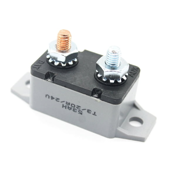 HINTRMENT Reset Circuit Breaker 24V with Mounting Bracket Grey Plastic Body for 12 to 28 Volt Dc Systems