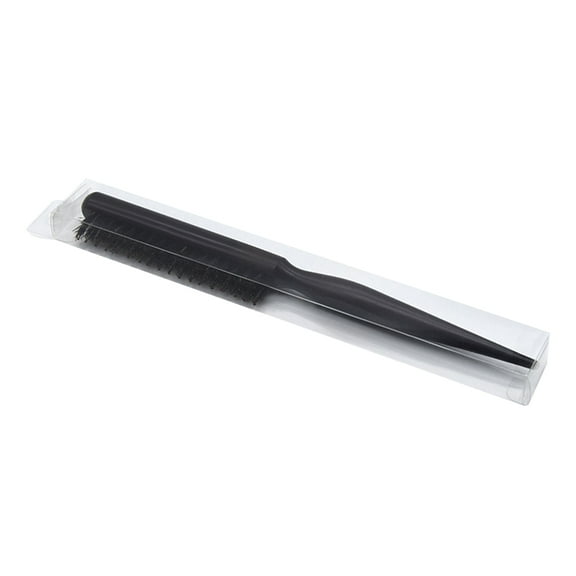 HINTRMENT Hairdressers Comb 1Set Three Row Styling Brush Wood Boar Bristle Black Color