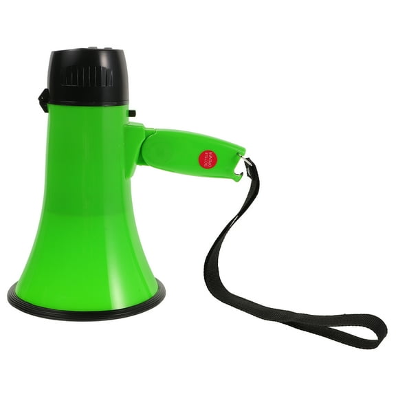 HINTRMENT Lightweight Green Megaphone Speaker for Outdoor Sports and Announcements