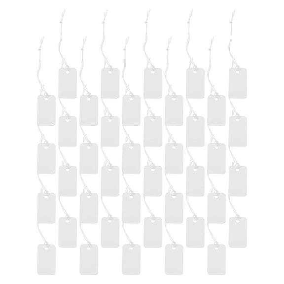 HINTRMENT Hanging Tabs for Retail 200Pcs White for Supermarkets