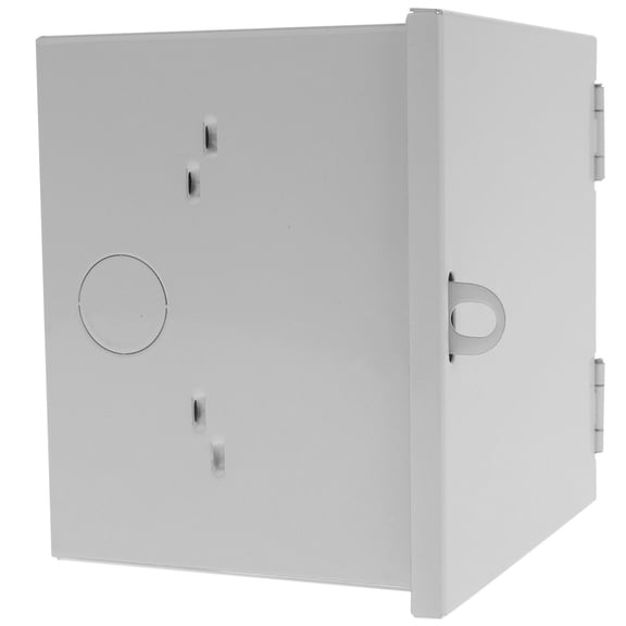 HINTRMENT Metal Socket Box for Outdoor Use with Anti Theft Features and White Finish