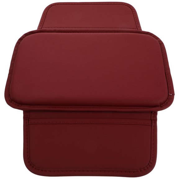 HINTRMENT Car Console Cover in Red with Multifunctional Pockets and Comfortable Armrest