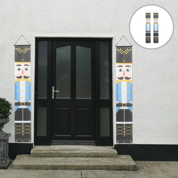 HINTRMENT Nutcracker Door Banner 180X30CM Multi Polyester for Homeowners