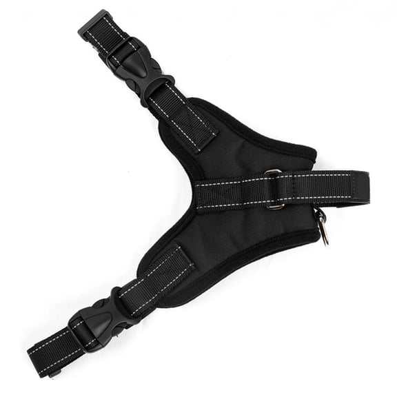 HINTRMENT Puppy Harness Oxford Cloth Black Soft Material Comfortable Pet Walking