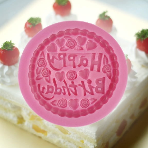 HINTRMENT Pink Silicone Mold 7X2.8X0.4In For Fondant Making And Candy Bakers Baking Utensil 1Pcs