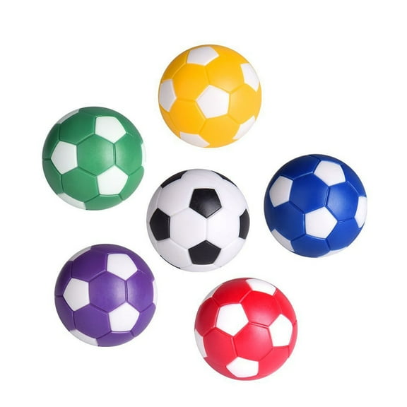 HINTRMENT Plastic Mini Soccer Balls 6Pcs for Tabletop Soccer Game Accessory Competitive Foosballers