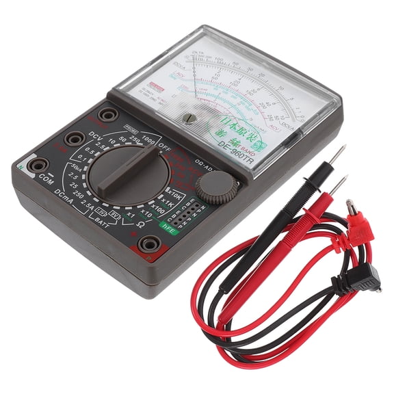 HINTRMENT Portable Analog Multimeter Tester High Precision Voltage Current Ohm Meter in Black
