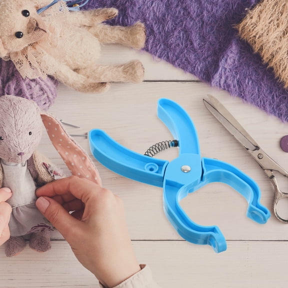 HINTRMENT Craft Eye Snapper Tool Sky Blue for Easy Attachment of Safety Eyes on Crochet Dolls