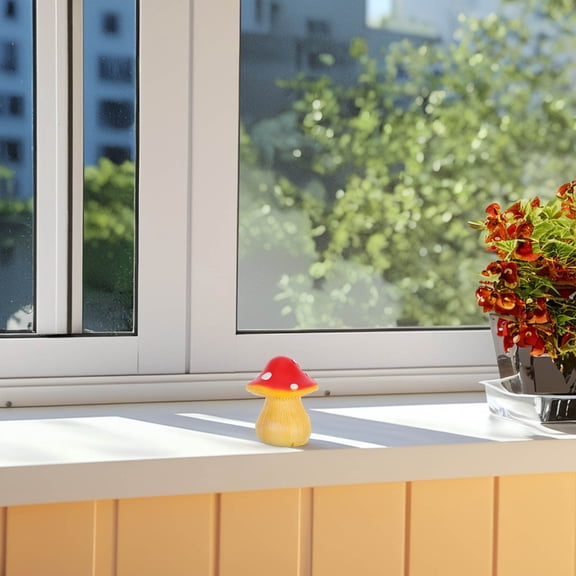HINTRMENT Outdoor Red Mushroom Key Hider Box, Realistic Discreet Storage for Spare Keys and Small Valuables