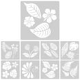 thumbnail image 1 of HINTRMENT Reusable Spray Paint Stencils 9Pcs For Office Decoration White Tropical Style Plant Leaf, 1 of 8