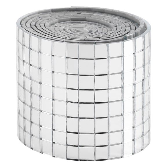 HINTRMENT Self Adhesive Plated Silver Mosaic Tiles Set for DIY Craft Projects and Decorative Wall Art