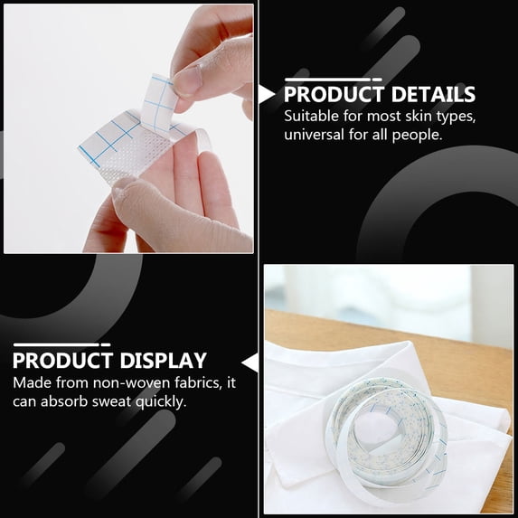 HINTRMENT White Breathable Sweat Absorption Collar Sticker Inner Patch for Shirts, Hats, and Activewear Comfort