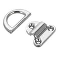 thumbnail image 1 of HINTRMENT Silver 6.0x5.5x1.5in D Rings Tie Down Anchor 1Pcs for Marine Equipment and Trailers, 1 of 8