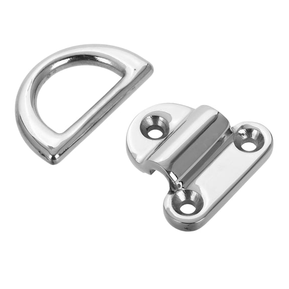 HINTRMENT Silver 6.0x5.5x1.5in D Rings Tie Down Anchor 1Pcs for Marine Equipment and Trailers