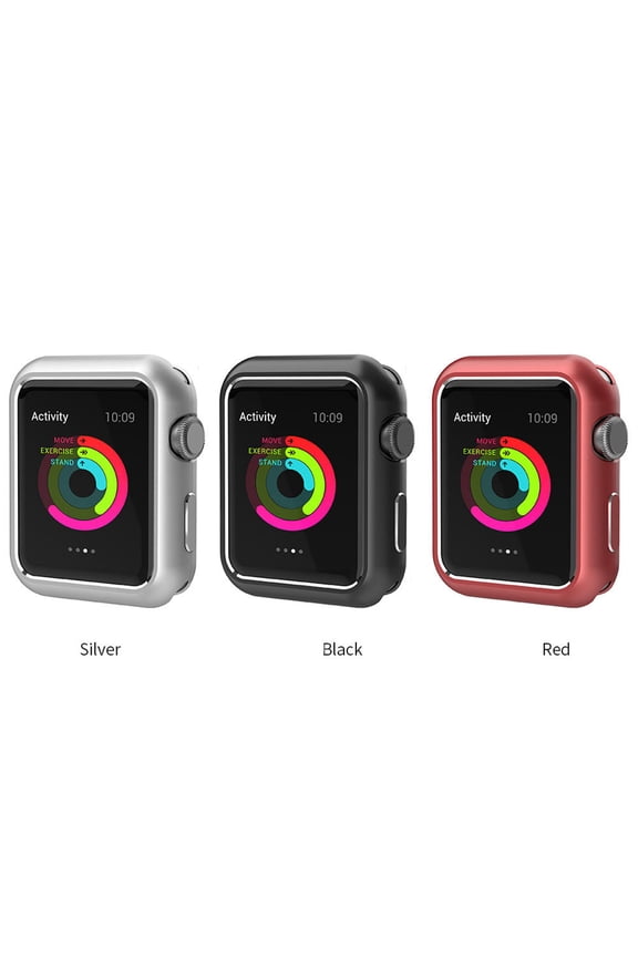 Smartwatch Case with Bump Protection for Watch Series 4 Red Metal Frame 1Pcs 1.6x1.8x0.4in