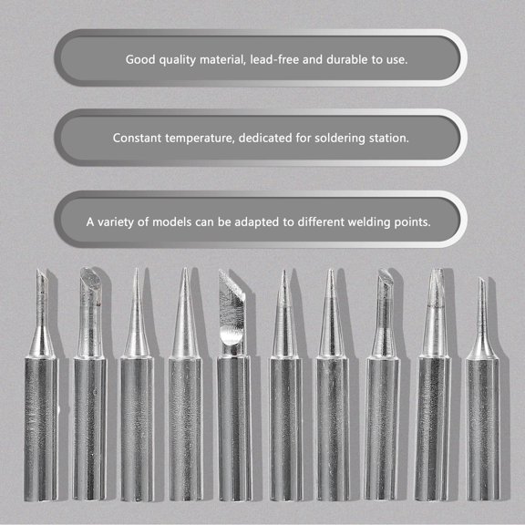 HINTRMENT Soldering Welding Tip Multipurpose Constant Temperature 1 Set of 10PCS Silver