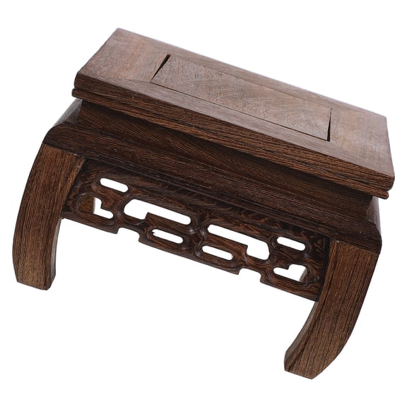 HINTRMENT Square Wood Vase Stand Wooden Pedestal Display Base for Home