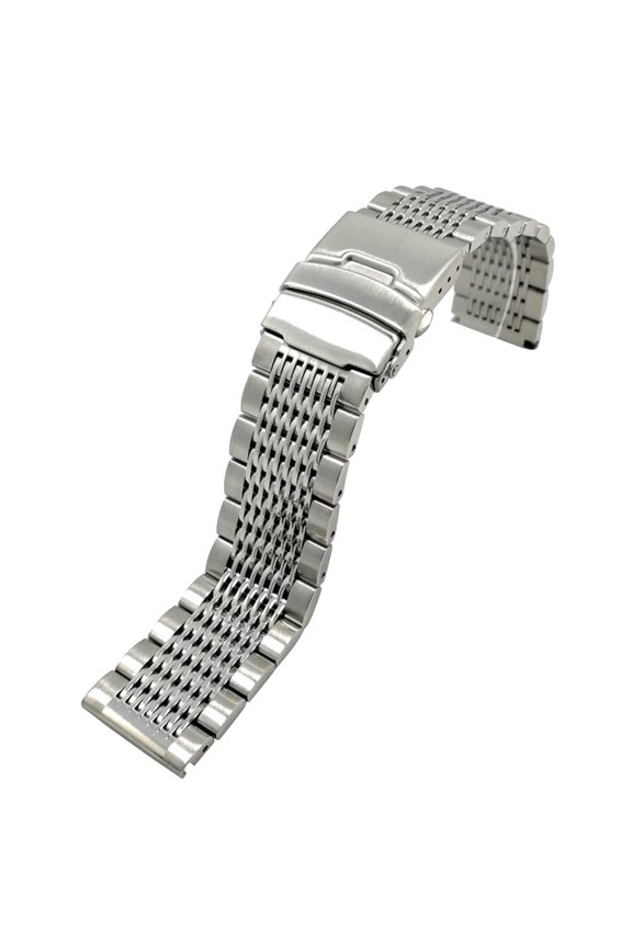 Stainless Steel Watch Band 20Mm with Vacuum Electroplated Surface and Seamless Clasp for Chic Replacement