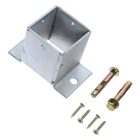HINTRMENT Steel Square Post Base 1Pcs Heavy Duty Post Base Bracket for Outdoor Use 4.7x2.8in