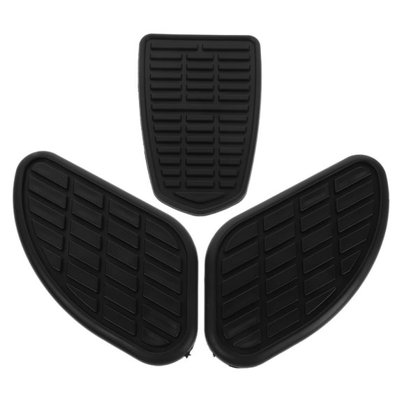 HINTRMENT Tank Pads Motorcycle Traction Pads Rectangle 18.50X10.00X0.50Cm Rubber Black 1