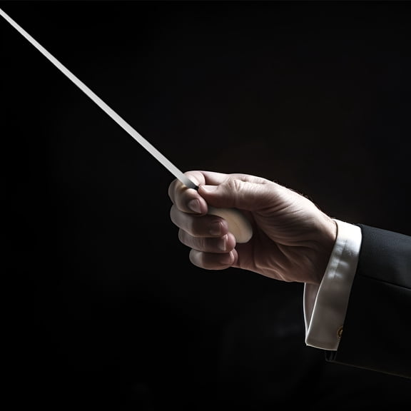 HINTRMENT Wooden Conducting Wand with Comfortable Grip for Symphony Concert and Band Use