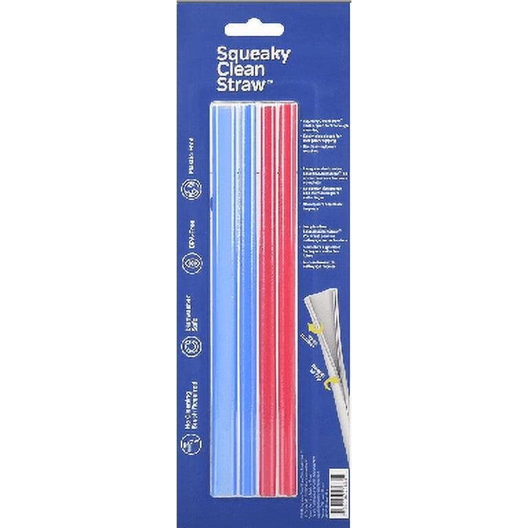Cook Works Plastic Straws with Cleaning Brush, 25-Pack