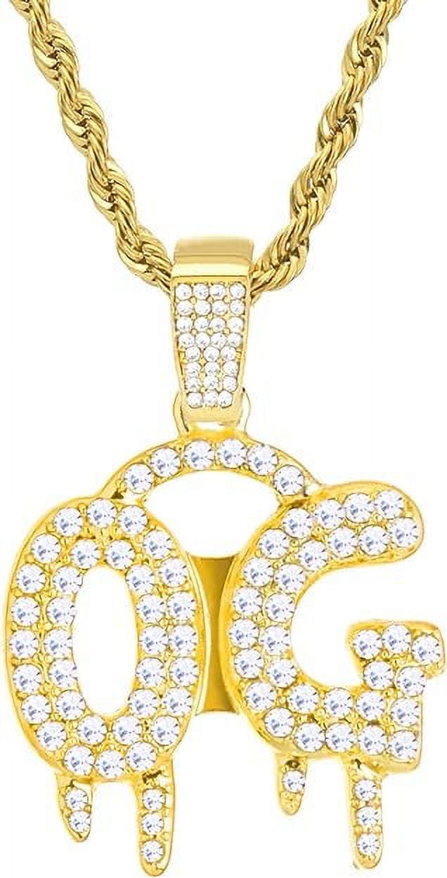 Original Gangster OG Pendant Necklace White high quality Gold