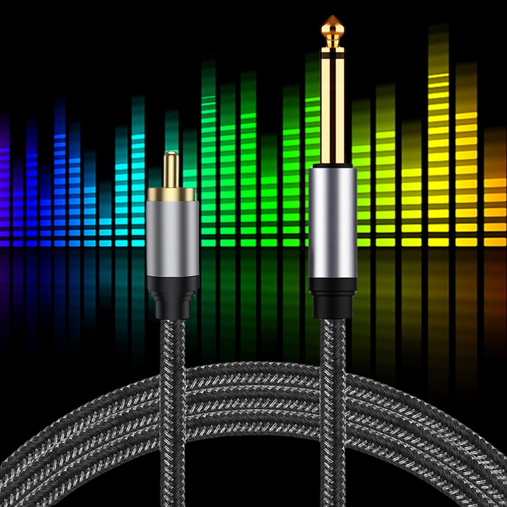 Speaker Cable JSJ DUAL 6.35MM 1/4 INCH MALE TRS STEREO JACK TO 2 RCA ...