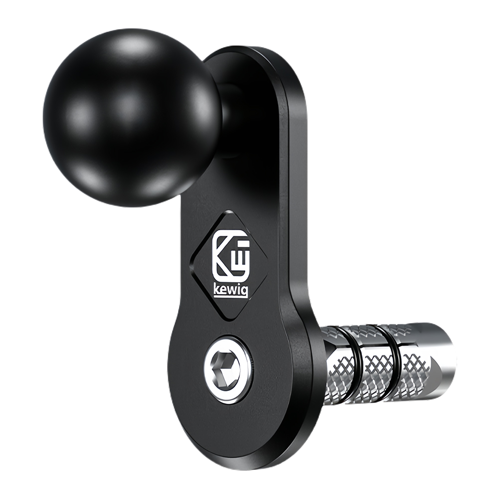 HIPKZ 1 Inch/ 25mm Motorcycle Gps Holder Mount Base Aluminum Alloy Motorcycle Fork Stem Mount Anti-theft Front Fork Bar Ball Head for Insta360 Mobile Phone Holder